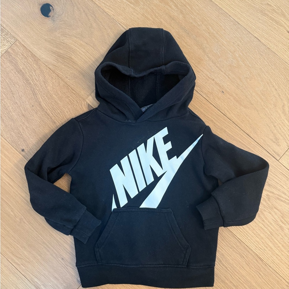 Nike Kids Black and White Hoodie
